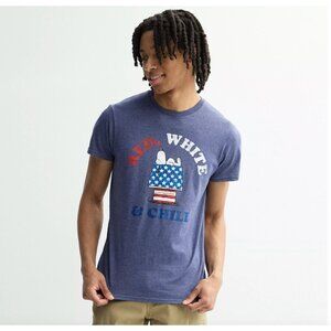 Men's Peanuts Snoopy Red White and Chill Tee Size XL NWT